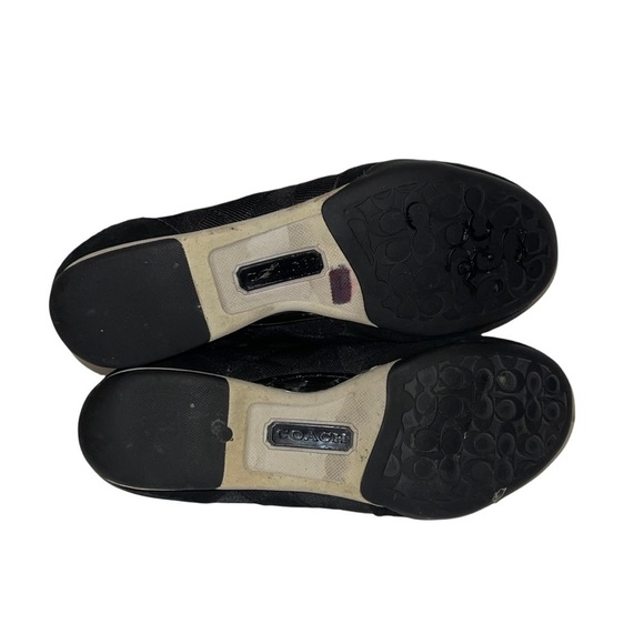 Coach Kyra Black Jacquard Velcro Athletic Sneakers Shoes - Picture 7 of 7